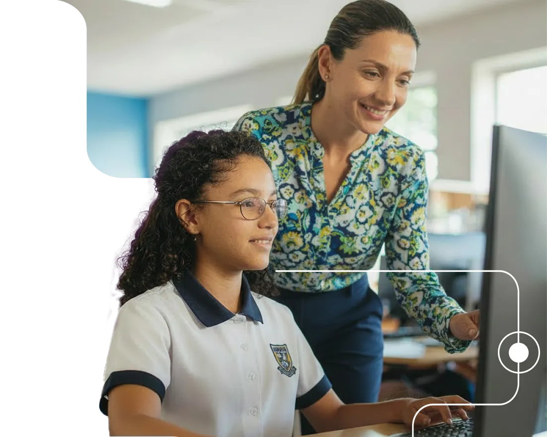 Professor e Alunos abraçados