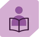 Ícone de estudante com livro aberto